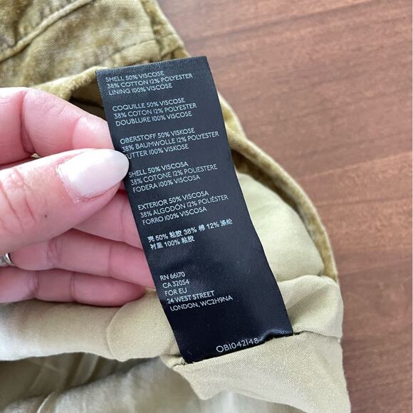 Free People Women's Dust To Dust Velvet Skirt Mustard Yellow Green Textured Mini - Picture 4 of 7